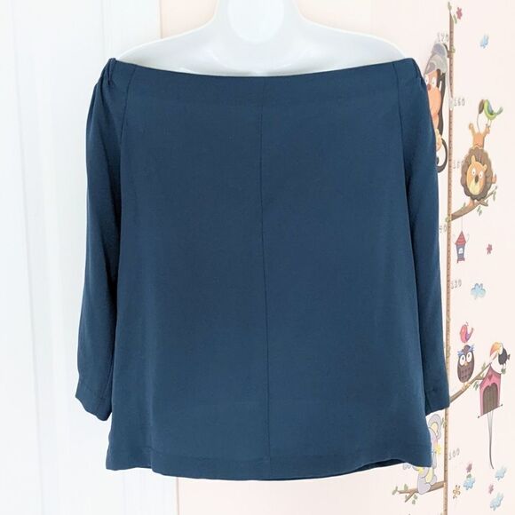 ARITZIA Babaton Rodrigo Off The Shoulder teal Blouse dark aqua green sMALL K1 - Picture 5 of 13